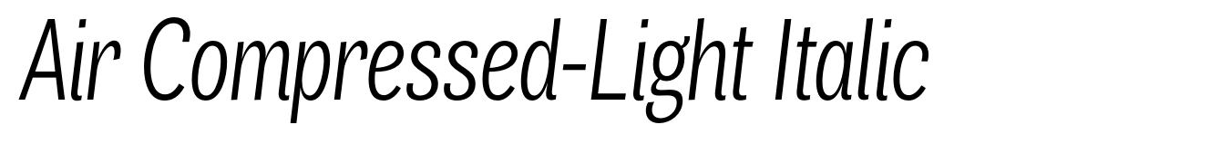 Air Compressed-Light Italic